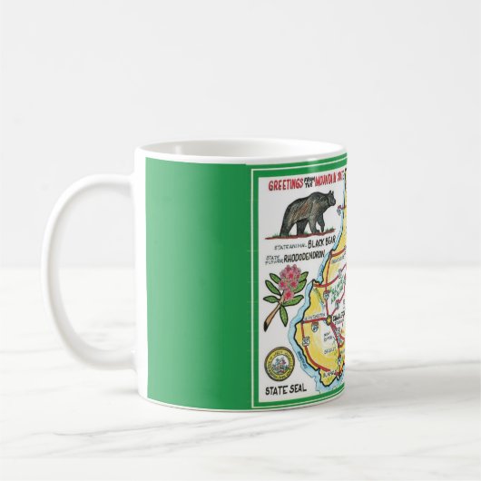 West Virginia Kleurrijke  Kaart Mok (Links)