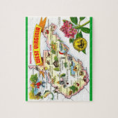 West Virginia Kleurrijke kaart Puzzel (Verticaal)