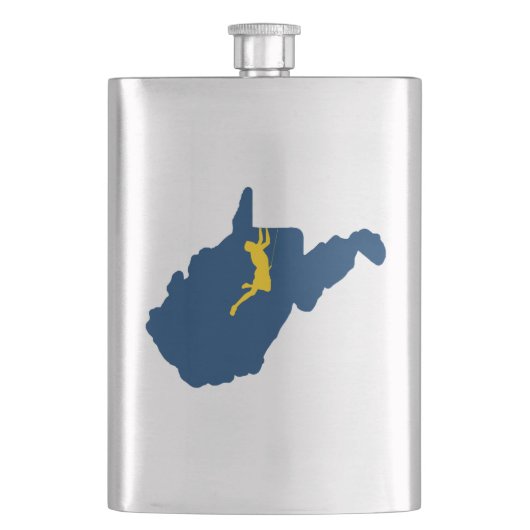 West Virginia Klimmen Heupfles (Voorkant)