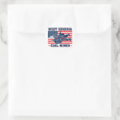 WEST VIRGINIA KOAL MINER RED WHITE EN BLUE RONDE STICKER (Tas)