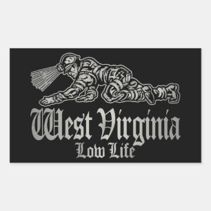 WEST VIRGINIA laag leven Rechthoekige Sticker