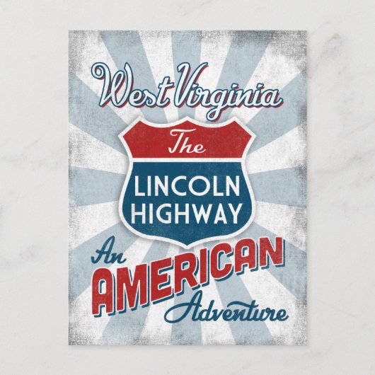 West Virginia Lincoln Highway  America Briefkaart (Voorkant)