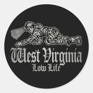 WEST VIRGINIA LOW LIFE RONDE STICKER