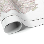 West Virginia Map (1984) WV State Atlas Cadeaupapier (Rol Hoek)