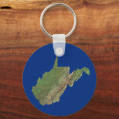 West Virginia Map Sleutelhanger (Voorkant)