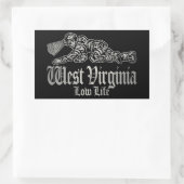 WEST-VIRGINIA met lage levensduur Rechthoekige Sticker (Tas)
