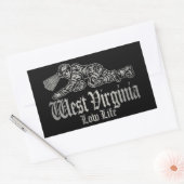 WEST-VIRGINIA met lage levensduur Rechthoekige Sticker (Envelop)