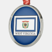 West Virginia Metalen Ornament (Links)