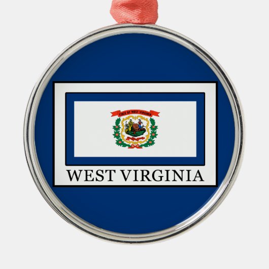 West Virginia Metalen Ornament (Voorkant)