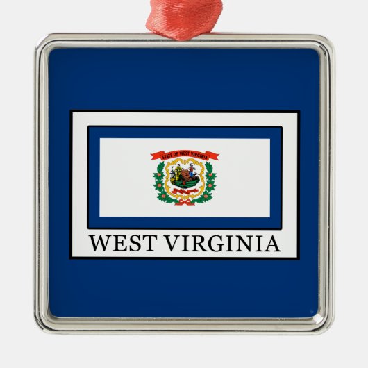 West Virginia Metalen Ornament (Voorkant)