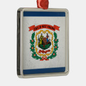 West Virginia Metalen Ornament (Rechts)