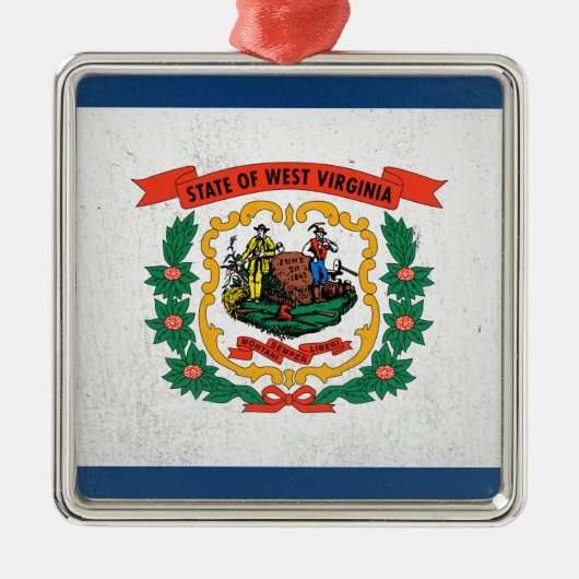 West Virginia Metalen Ornament (Voorkant)