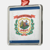 West Virginia Metalen Ornament (Links)