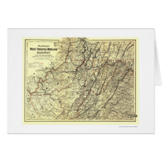 West Virginia Midland Railroad Map 1883