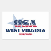 West Virginia Mijn thuisstaat Sticker (Voorkant)