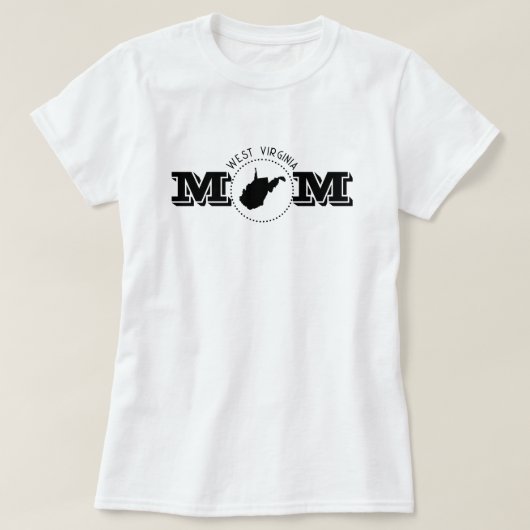 West Virginia Mom  T-shirt (Design voorkant)