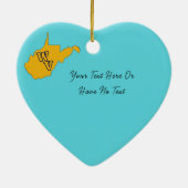 West Virginia Mountain State Appalachian Blue Gold Keramisch Ornament (Achterkant)