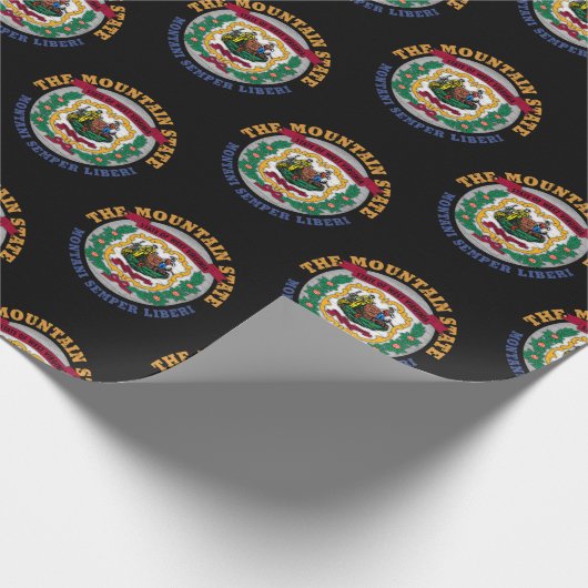 WEST VIRGINIA MOUNTAIN STATE FLAG CADEAUPAPIER (Hoek)