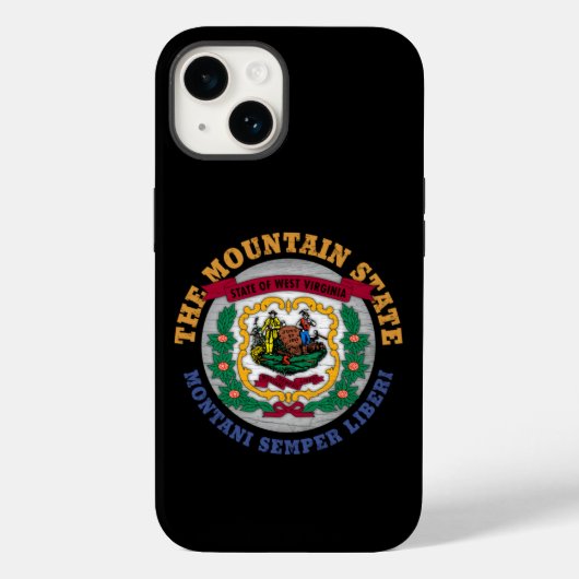 WEST VIRGINIA MOUNTAIN STATE FLAG Case-Mate iPhone CASE (Achterkant)