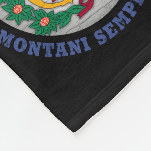 WEST VIRGINIA MOUNTAIN STATE FLAG FLEECE DEKEN (Hoek)