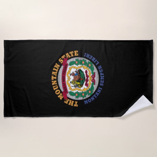 WEST VIRGINIA MOUNTAIN STATE FLAG STRANDLAKEN (Voorkant)