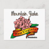 West Virginia Mountain State Rhododendron Briefkaart (Voorkant)