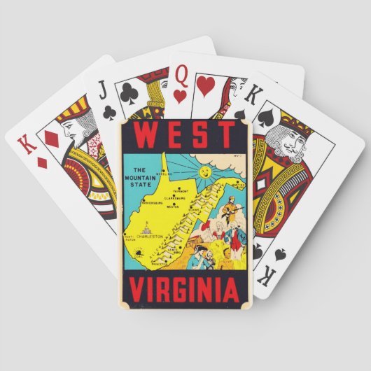 West Virginia Mountain State Speelkaarten (Achterkant)