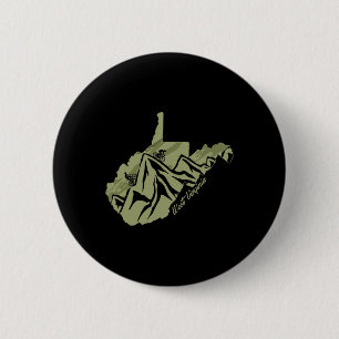 West Virginia Mountainbiken Wv Fietsen Staat Ronde Button 5,7 Cm