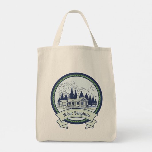 West Virginia Mountains Tote Bag (Achterkant)
