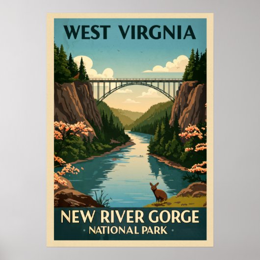 West Virginia New River Gorge V02 Poster (Voorkant)