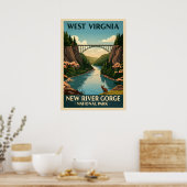 West Virginia New River Gorge V02 Poster (Keuken)