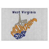 West Virginia Nickname Word Art Snijplank (Voorkant)