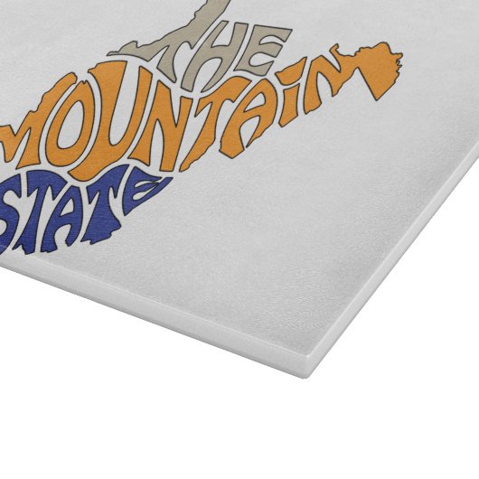 West Virginia Nickname Word Art Snijplank (Hoek)