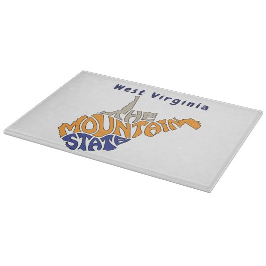West Virginia Nickname Word Art Snijplank (Hoek)