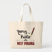 West Virginia Notional Public Ink Pen Grote Tote Bag (Voorkant)