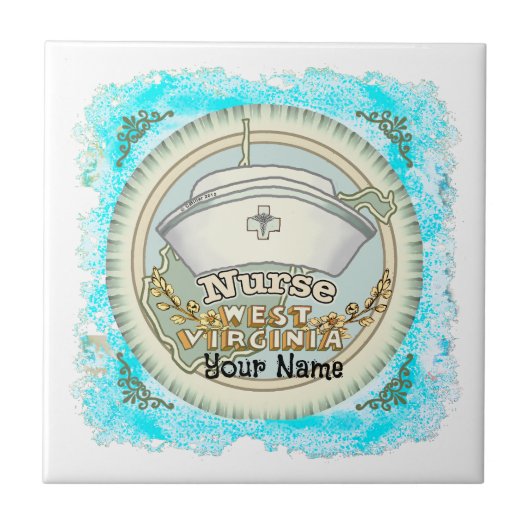West Virginia Nurse Tegeltje (Voorkant)