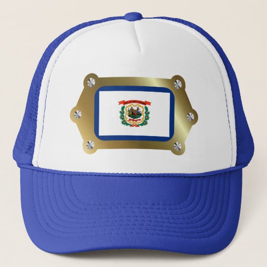 West Virginia omlijst Vlag Pet (Voorkant)