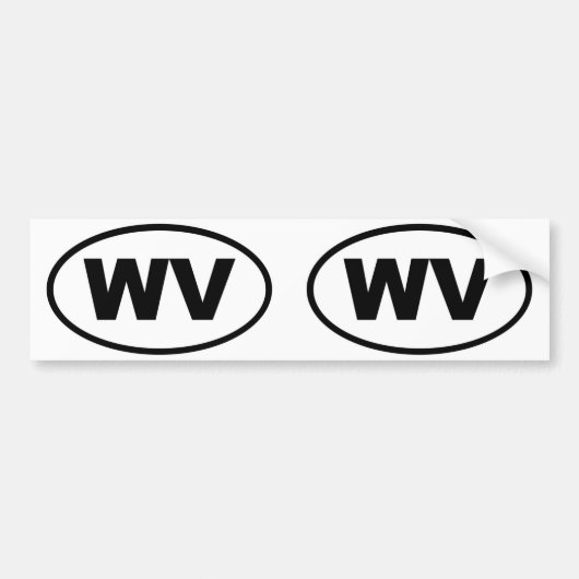 West Virginia ovale Bumpersticker (Voorkant)
