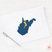 West-Virginia Ovale Sticker (Envelop)