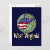 West Virginia Peace State Briefkaart (Voorkant / Achterkant)