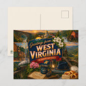 West Virginia Postcard Briefkaart (Voorkant / Achterkant)
