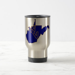 West Virginia Pride Blue en Gold Reisbeker