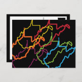 west virginia pride blur briefkaart (Voorkant / Achterkant)