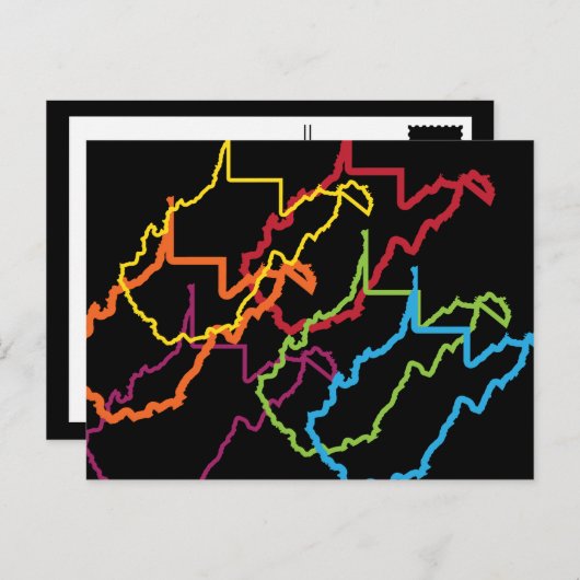 west virginia pride blur briefkaart (Voorkant / Achterkant)