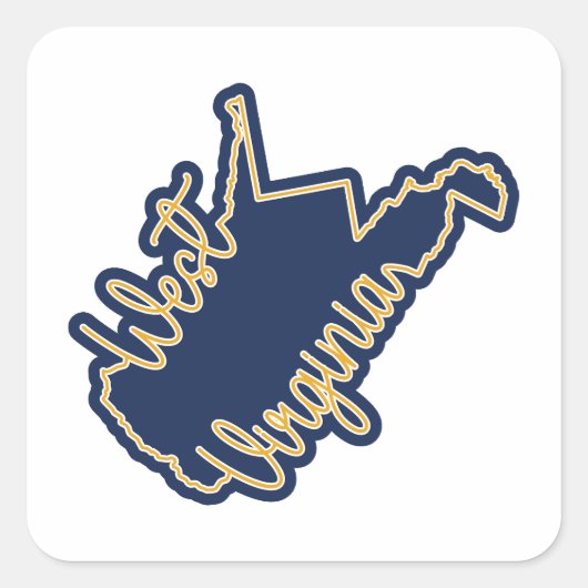 West Virginia Pride Vierkante Sticker (Voorkant)
