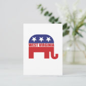 West Virginia Republican Elephant Briefkaart (Staand voorkant)