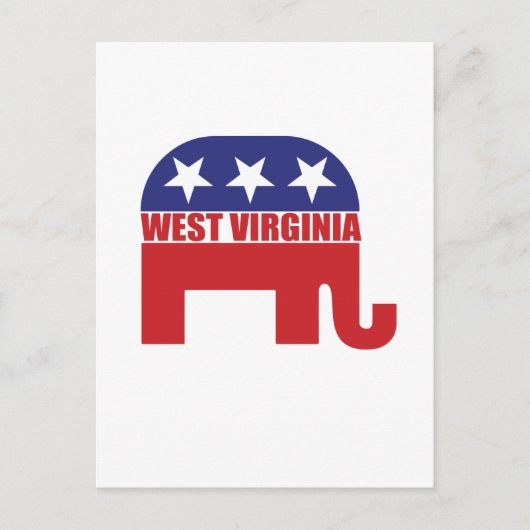 West Virginia Republican Elephant Briefkaart (Voorkant)