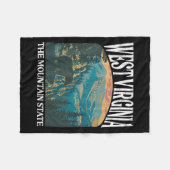 West Virginia Retro Beer Mountain Graphic Fleece Deken (Voorkant (Horizontaal))