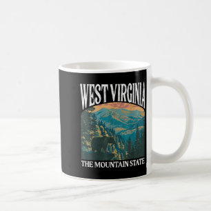 West Virginia Retro Beer Mountain Graphic Koffiemok