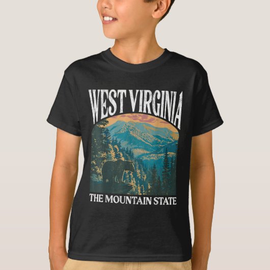 West Virginia Retro Beer Mountain Graphic T-shirt (Voorkant)
